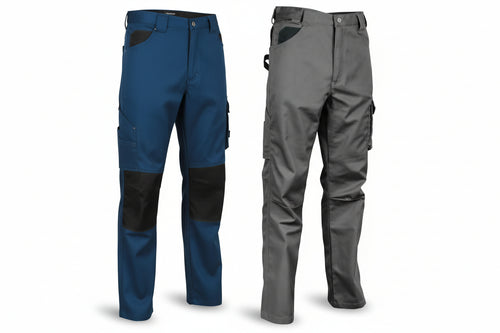 Pantalone Drill In Cotone E Poliestere Right Fit Tg.44 Navy/Nero Cofra