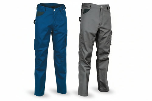 Pantalone Drill In Cotone E Poliestere Right Fit Tg.48 Navy/Nero Cofra