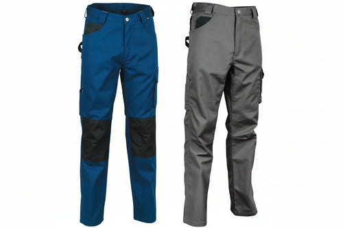 Pantalone Drill In Cotone E Poliestere Right Fit Tg.54 Navy/Nero Cofra