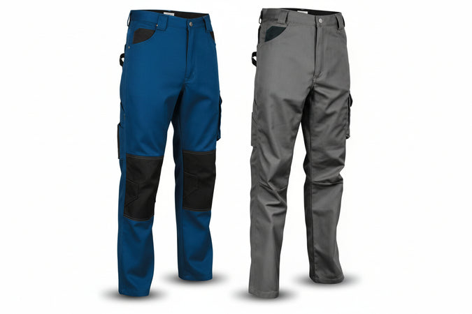 Pantalone Drill In Cotone E Poliestere Right Fit Tg.56 Navy/Nero Cofra