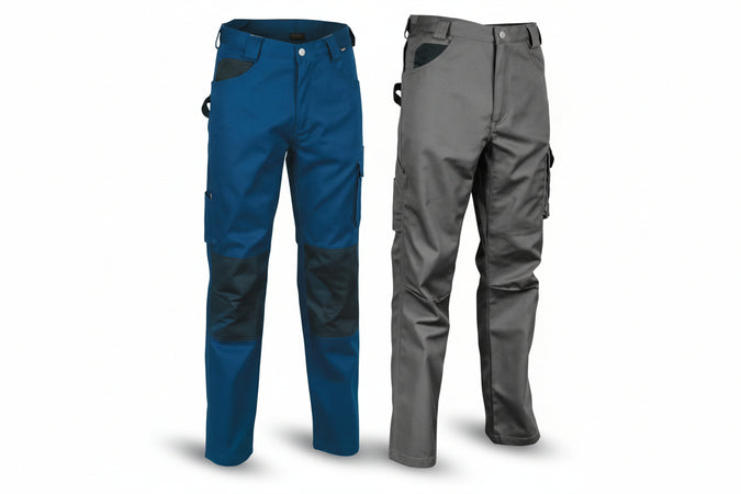 Pantalone Drill In Cotone E Poliestere Right Fit Tg.46 Antracite/Nero Cofra
