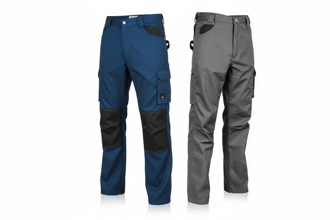 Pantalone Drill In Cotone E Poliestere Right Fit Tg.48 Antracite/Nero Cofra