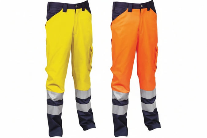 Pantalone Encke Ad Alta Visibilita' Tg.Xl Giallo Fluo/Navy Cofra