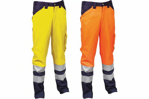 Pantalone Encke Ad Alta Visibilita' Tg.3Xl Giallo Fluo/Navy Cofra