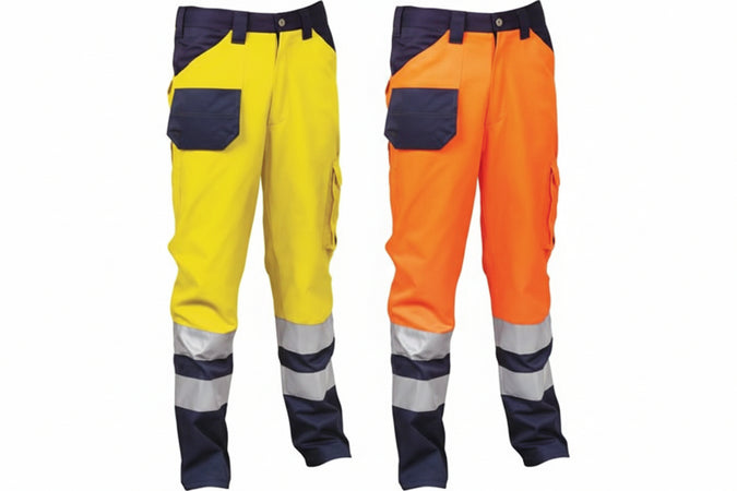 Pantalone Encke Ad Alta Visibilita' Tg.Xl Arancione Fluo/Navy Cofra