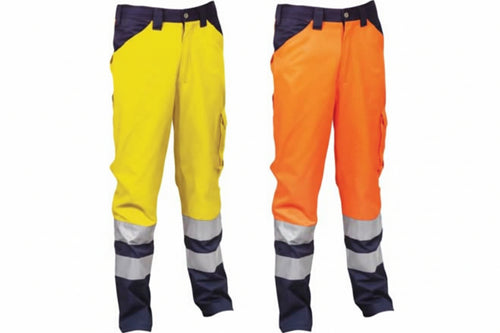 Pantalone Encke Ad Alta Visibilita' Tg.2Xl Arancione Fluo/Navy Cofra