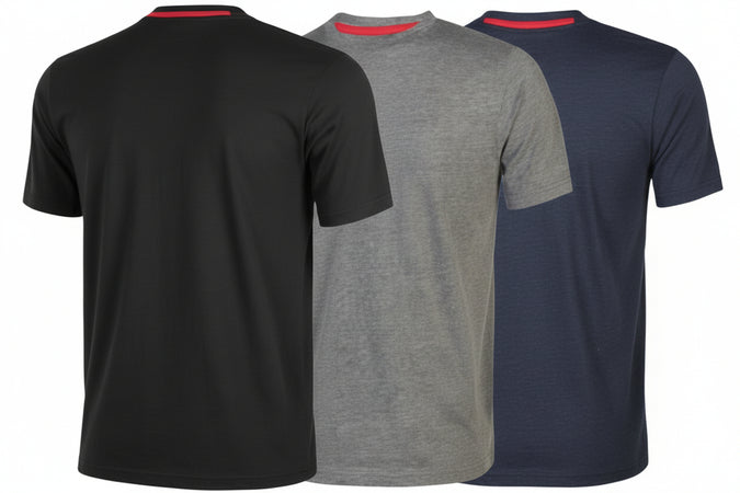 T-Shirt Road Manica Corta- - Tg.M - Deep Blue - 100% Cotone - 3 Pezzi U-Power