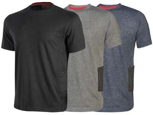 T-Shirt Road Manica Corta- - Tg.L - Deep Blue - 100% Cotone - 3 Pezzi U-Power