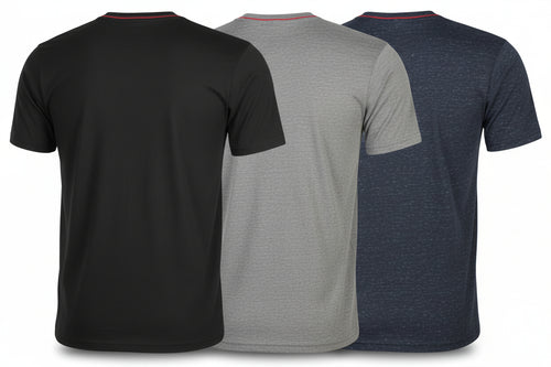 T-Shirt Road Manica Corta- - Tg.2Xl - Deep Blue - 100% Cotone - 3 Pezzi U-Power