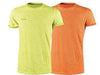 T-Shirt Fluo Manica Corta- - Tg.M - Orange - 100% Cotone - 3 Pezzi U-Power