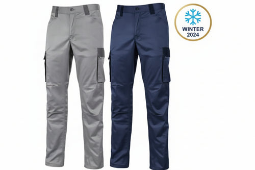Pantalone Cargo Crazy In Tc Stretch Slim Fit Tg.M Westlake Blue Upower