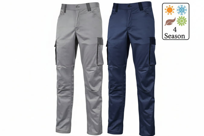 Pantalone Cargo Crazy In Tc Stretch Slim Fit Tg.2Xl Westlake Blue Upower