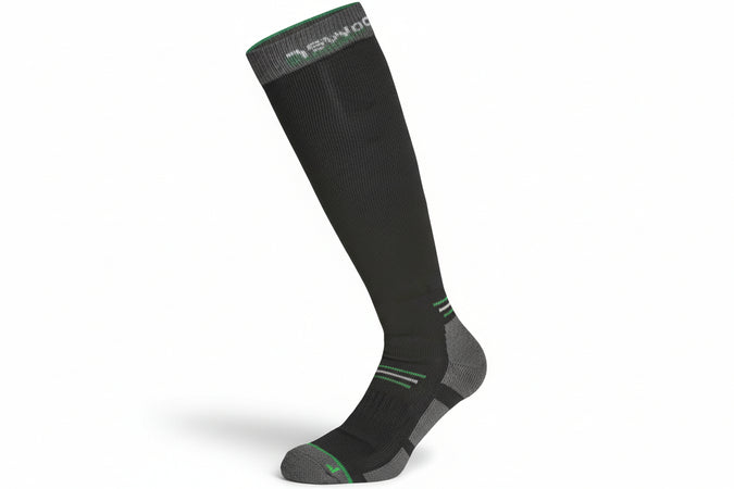 Calza Lunga Zenith Green Fluo- - Tg.M Per N° 40 41 42 43 - 2 Paio U-Power