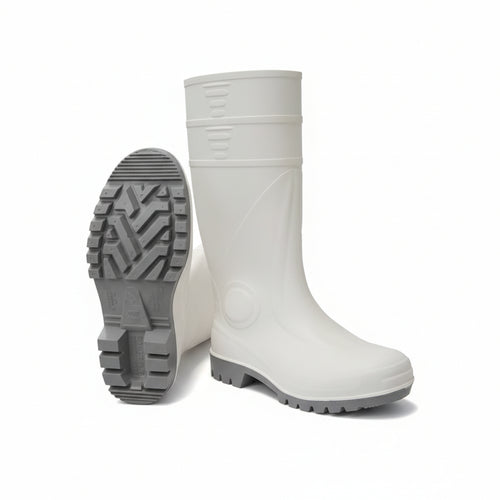 Stivali Di Sicurezza In Pvc Bianco En 345- - N°39 - Colore Della Suola Grigio - 1 Paio