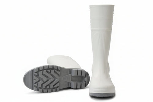 Stivali Di Sicurezza In Pvc Bianco En 345- - N°40 - Colore Della Suola Grigio - 1 Paio