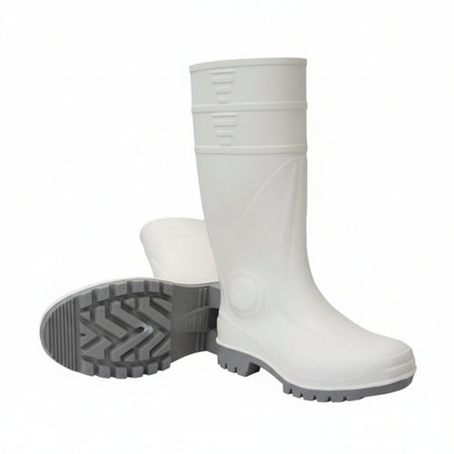 Stivali Di Sicurezza In Pvc Bianco En 345- - N°41 - Colore Della Suola Grigio - 1 Paio