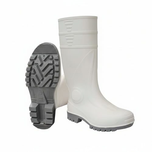 Stivali Di Sicurezza In Pvc Bianco En 345- - N°42 - Colore Della Suola Grigio - 1 Paio