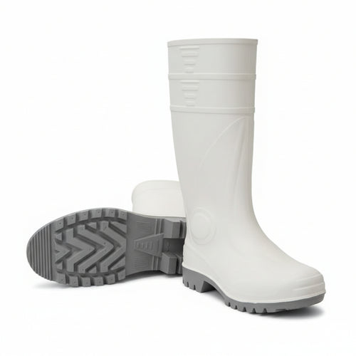 Stivali Di Sicurezza In Pvc Bianco En 345- - N°43 - Colore Della Suola Grigio - 1 Paio