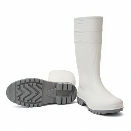 Stivali Di Sicurezza In Pvc Bianco En 345- - N°45 - Colore Della Suola Grigio - 1 Paio