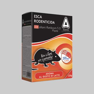 Esca Topicida 'Ratibrom 5.0 Paste' 1,5 Kg (3X500Gr) - Kollant