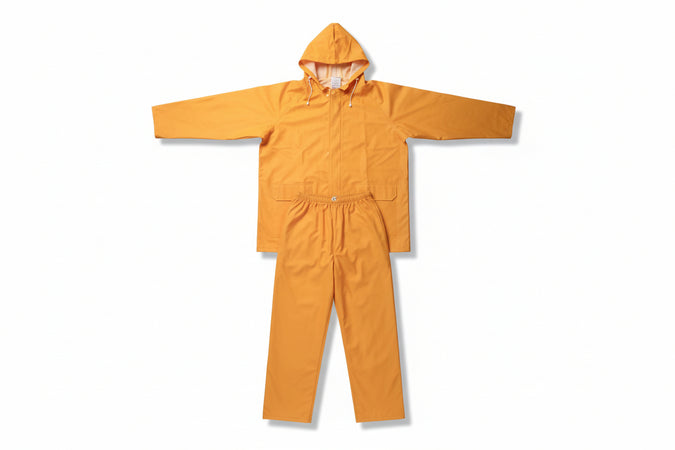 Impermeabile Giacca/Pantalone In Pvc Bispalmato Plp Giallo Tg. Xxxl Excel