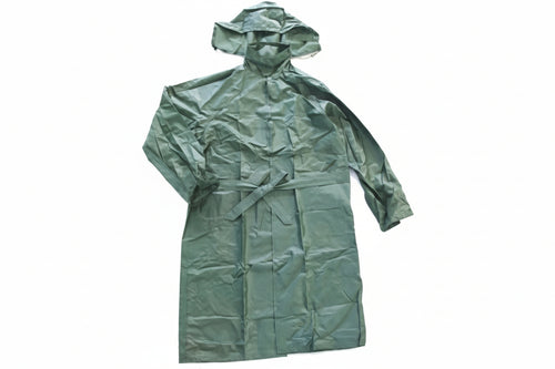 Impermeabile Cappotto In Nylon/Pvc Verde Tg. M Excel