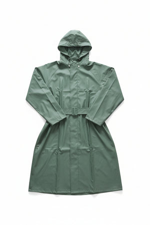 Impermeabile Cappotto In Nylon/Pvc Verde Tg. Xl Excel