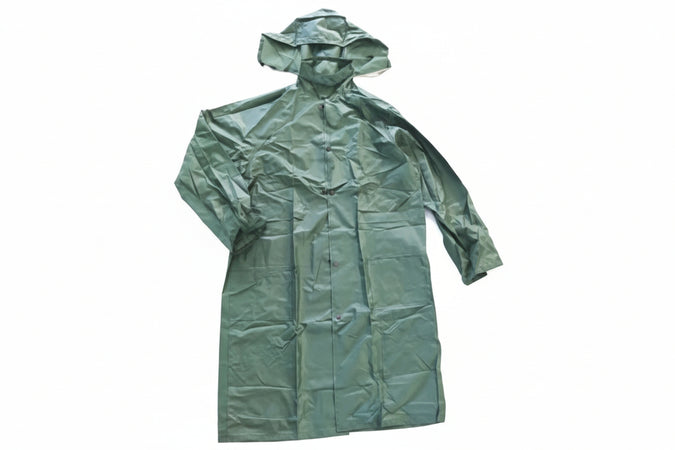 Impermeabile Cappotto In Nylon/Pvc Verde Tg. Xxl Excel