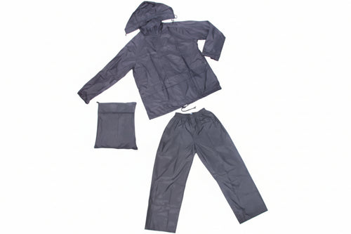 Impermeabile Giacca/Pantalone In Nylon Blu Tg. L Excel