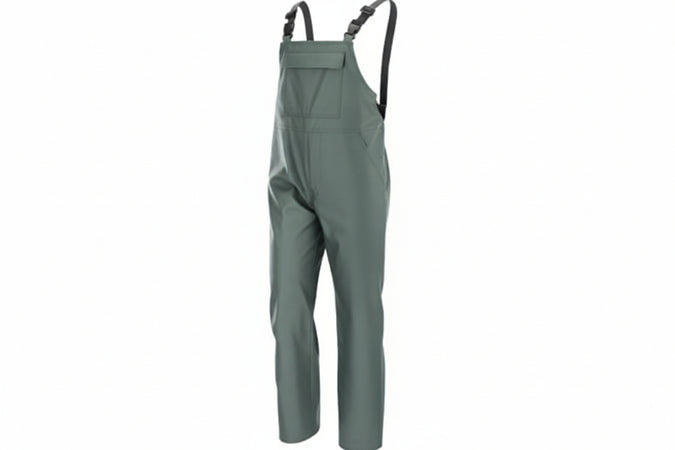 Impermeabile Pantalone Con Pettorina In Poliuretano Verde Tg.Xl Colore Verde