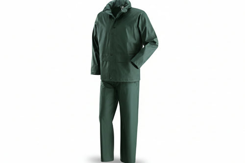 Impermeabile Giacca/Pantalone In Poliuretano Verde Tg.Xl Colore Verde