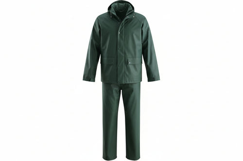 Impermeabile Giacca/Pantalone In Poliuretano Verde Tg.Xxl Colore Verde
