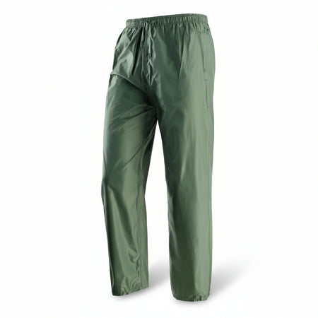 Impermeabile Pantalone In Nylon Spalmato In Pvc Verde Tg.Xxl