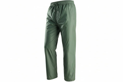 Impermeabile Pantalone In Nylon Spalmato In Pvc Verde Tg.Xxxl