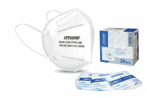 Mascherine Protettive Classe Ffp2 Modello Kn95- - Colore Bianco - 20 Pezzi