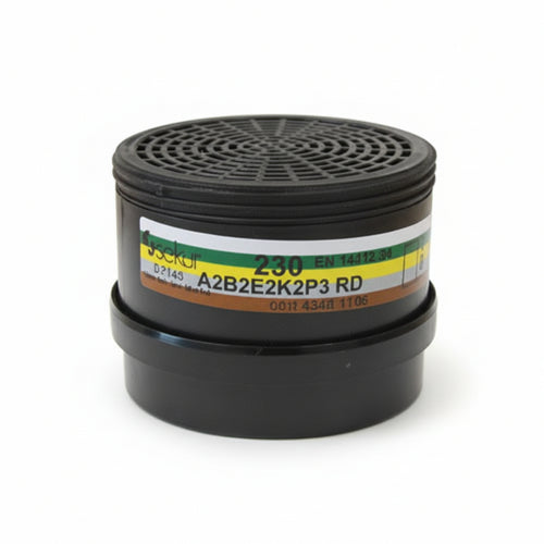 Filtro Combinato Serie 230 A2 B2 E2 K2 P3 R D Per Maschera Polimask230 230 A2 B2 E2 K2 P3 R D Sekur