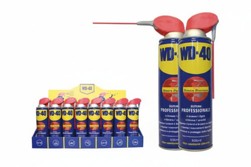 Wd-40 Lubrificante Spray Multiuso 5 Funzioni Ml.500 In Espositore- - Ml.500 Spray C/Erogatore A Doppia Posizione - 24 Pezzi Wd40