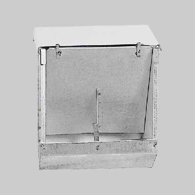 Mangiatoia A Tramoggia Per Conigli Da Esterno In Lamiera Zincata 4 Scomparti