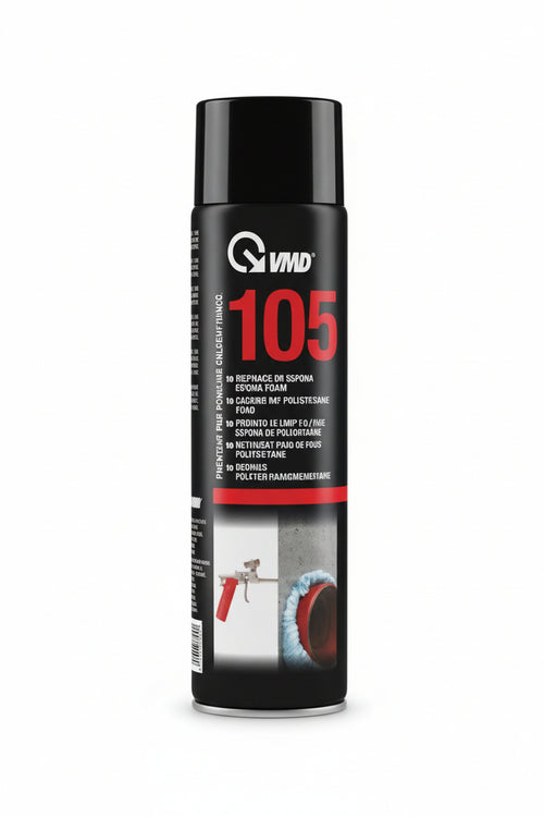 Pulitore Per Schiuma Poliuretanica Spray Ml.500 105- - Ml.500 In Bomboletta Spray - 12 Pezzi Vmd