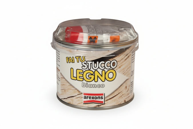 Stucco Legno Fai Tu- - Gr.200 In Barattolo Noce (3007) - 2 Pezzi Arexons