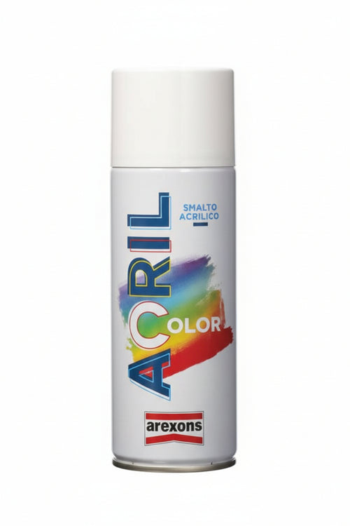 Acrilcolor Smalto Acrilico Spray- - Ml.400 - Bianco Perla Ral 1013 (3932) - 6 Pezzi Arexons