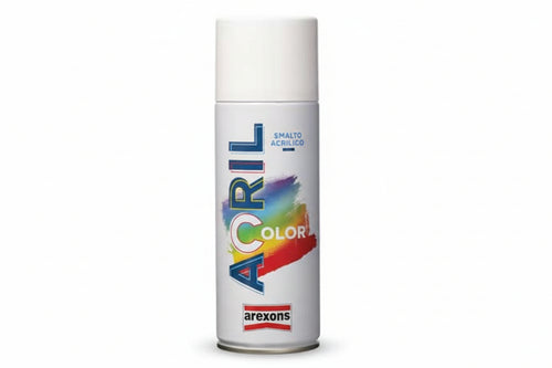 Acrilcolor Smalto Acrilico Spray- - Ml.400 - Bianco Opaco (3960) - 6 Pezzi Arexons
