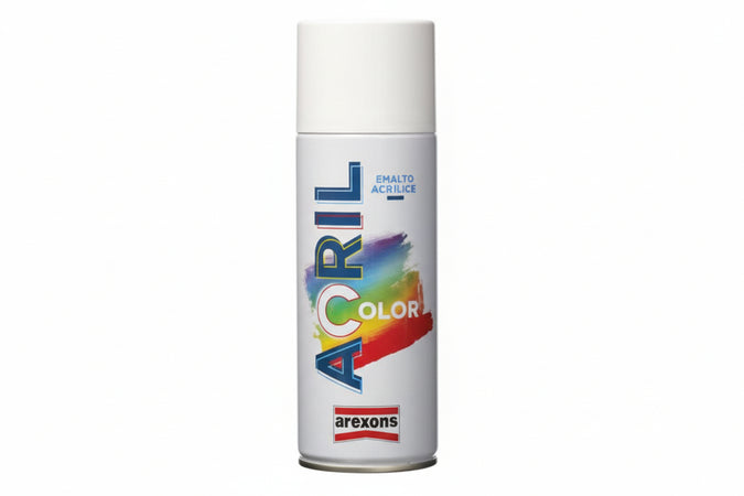 Acrilcolor Smalto Acrilico Spray- - Ml.400 - Nero Opaco (3961) - 6 Pezzi Arexons