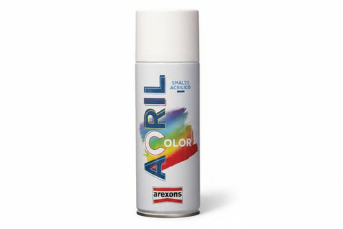 Acrilcolor Smalto Acrilico Spray- - Ml.400 - Bianco Segnale Ral 9003 (3962) - 6 Pezzi Arexons