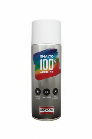 Smalto 100% Acrilico Bianco Elettrodomestico Spray- - Ml.400 Bianco Elettrodomestico (3700) - 6 Pezzi Arexons