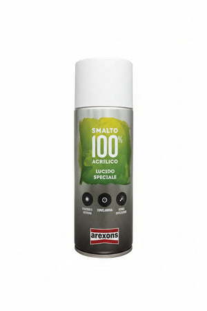 Smalto 100% Acrilico Metallizzato Spray- - Ml.400 Argento (3673) - 6 Pezzi Arexons