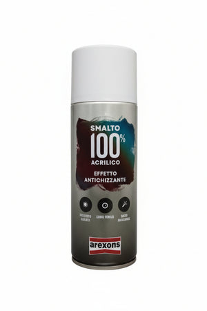 Smalto 100% Acrilico Antichizzante Spray- - Ml.400 Antichizzante Grigio Peltro (3720) - 6 Pezzi Arexons