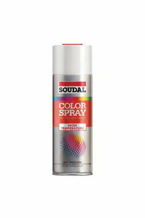 Color Spray Alte Temperature Smalto Spray- - Ml.400 - Alluminio (156122) - 6 Pezzi Soudal