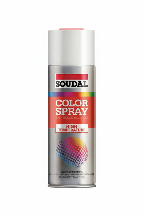 Color Spray Alte Temperature Smalto Spray- - Ml.400 - Nero Opaco (155560) - 6 Pezzi Soudal