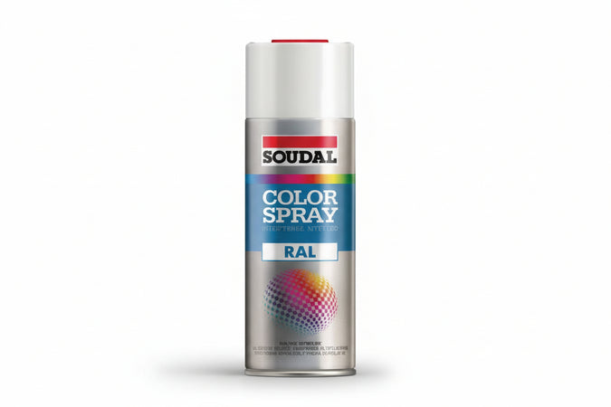 Color Spray Smalto Acrilico Spray- - Ml.400 - Bianco Chiaro Ral 1015 (155538) - 6 Pezzi Soudal